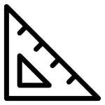 Ruler Triangle SVG Icon